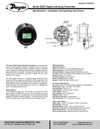 Thumbnail of document Manual - DSGT Digital Indicating Transmitter